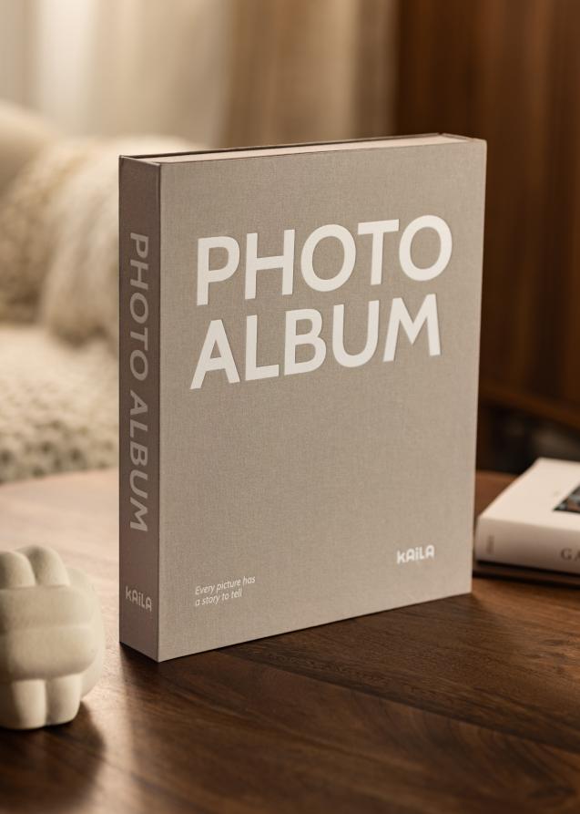 KAILA PHOTO ALBUM Grey - Coffee Table Photo Album (60 Sorte Sider / 30 Blade)