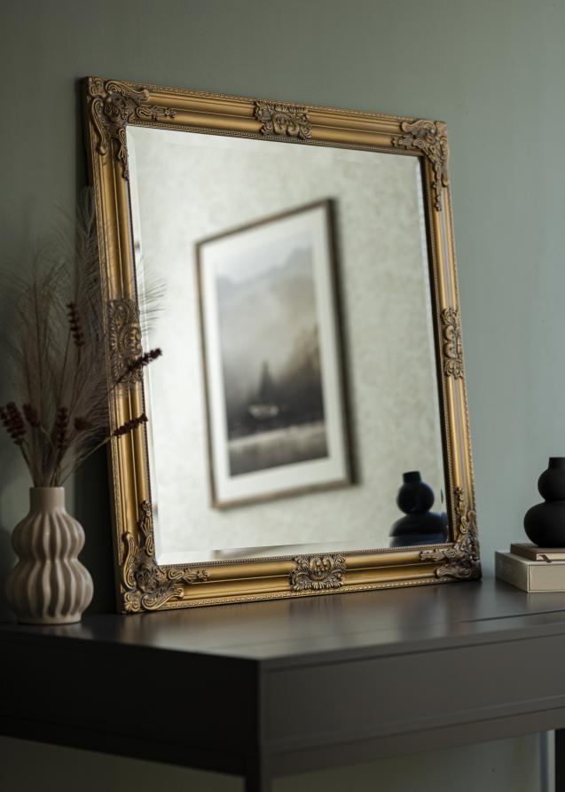 Spejl Bologna Guld 80x80 cm