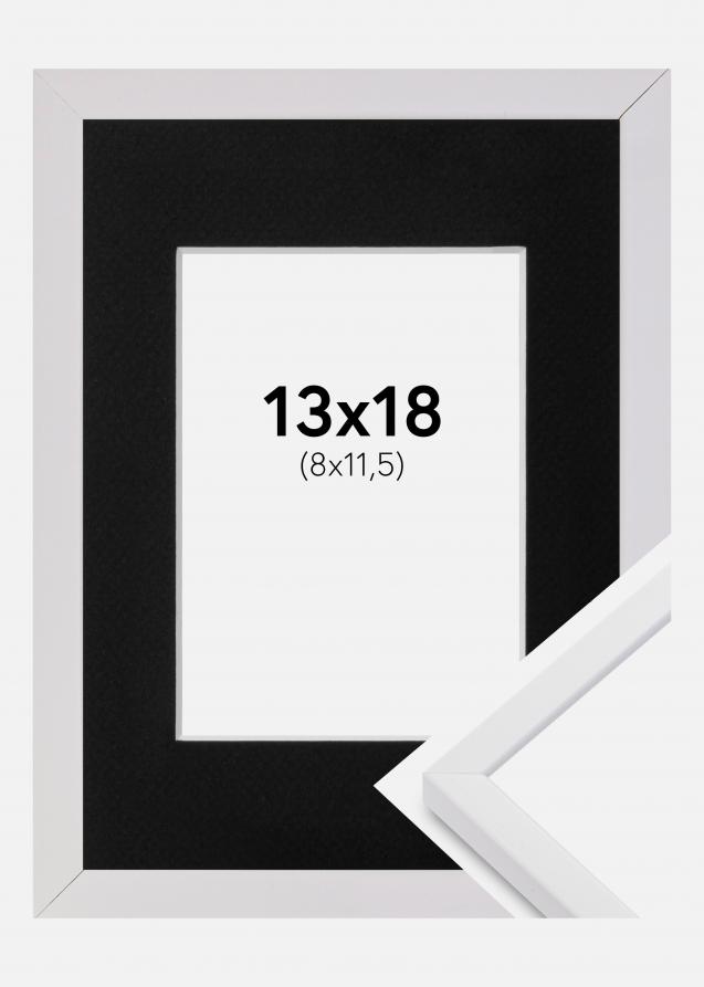 Passepartout Sort Standard (Hvid kerne) 13x18 cm (8x11,5)