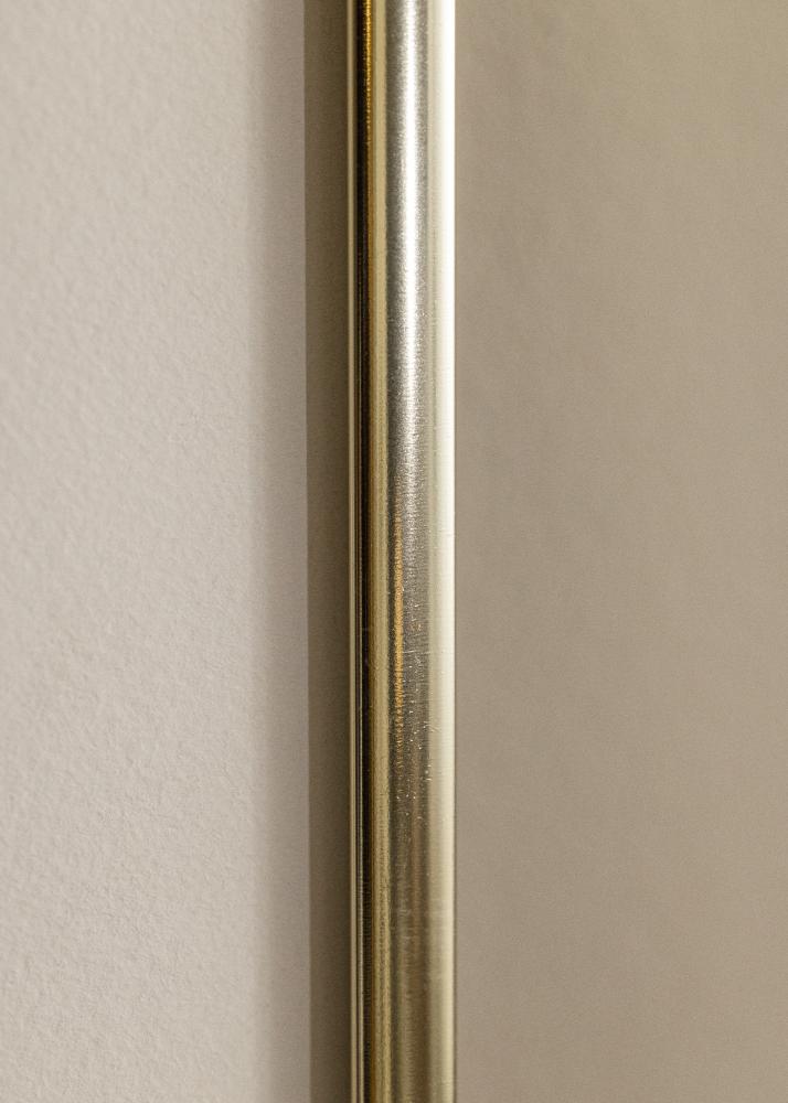 Ramme Aluminium Blank Guld 50x50 cm - Passepartout Hvid 40x40 cm