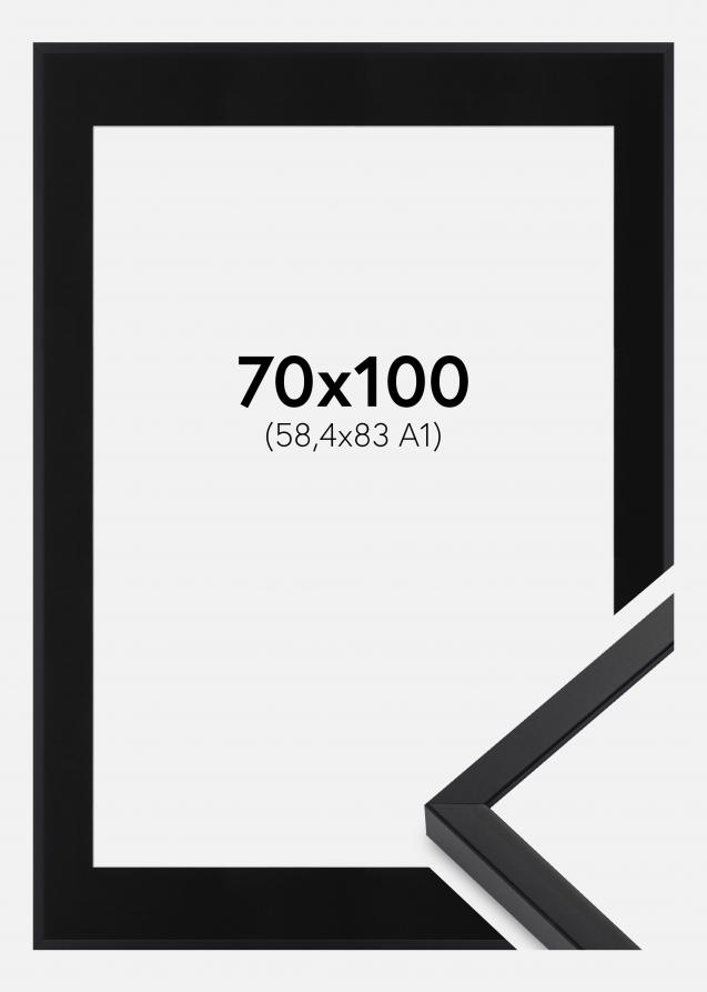 Ramme E-Line Sort 70x100 cm - Passepartout Sort 59,4x84 cm (A1)