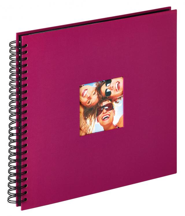 Fun Spiralalbum Lilla - 30x30 cm (50 Sorte sider / 25 blade)