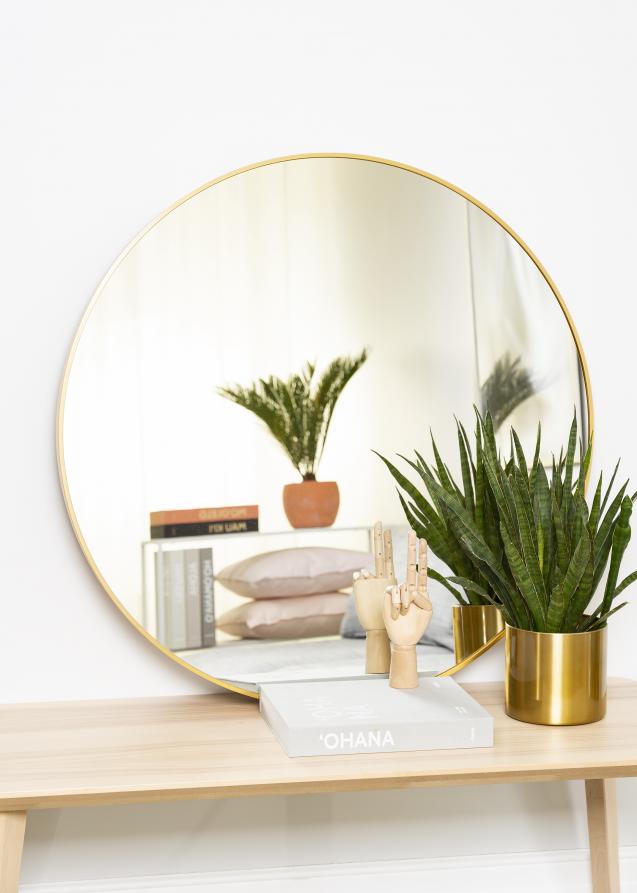 KAILA Round Mirror - Edge Gold 90 cm Ø