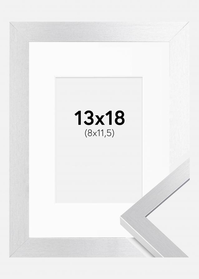 Ramme Selection Sølv 13x18 cm - Passepartout Hvid 9x12 cm