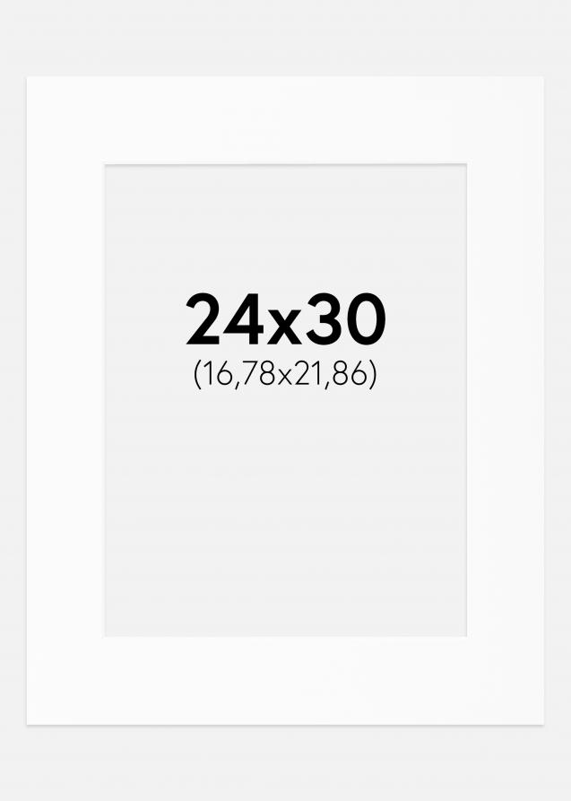 Passepartout Hvid Standard (Hvid kerne) 24x30 cm (16,78x21,86)