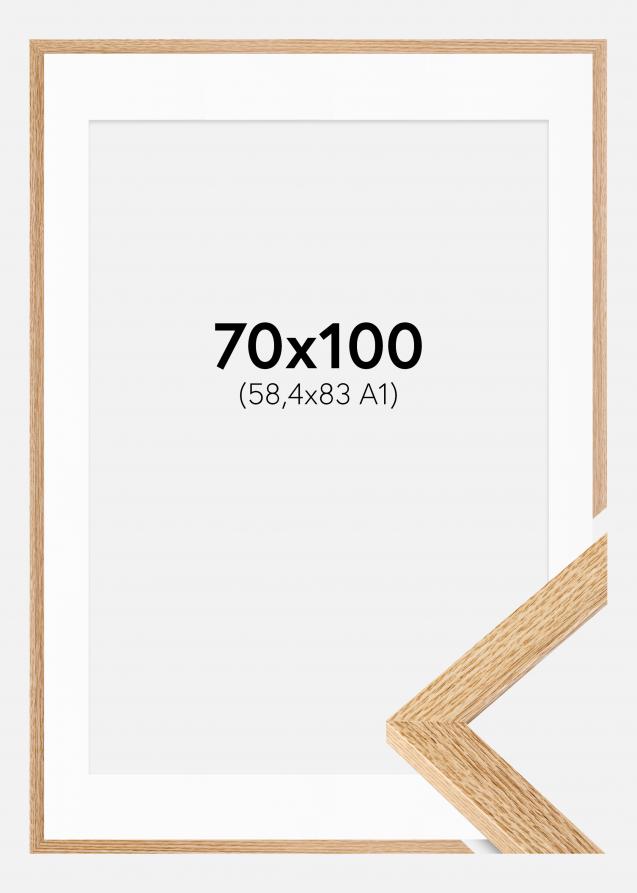 Ramme Selection Eg 70x100 cm - Passepartout Hvid 59,4x84 cm (A1)