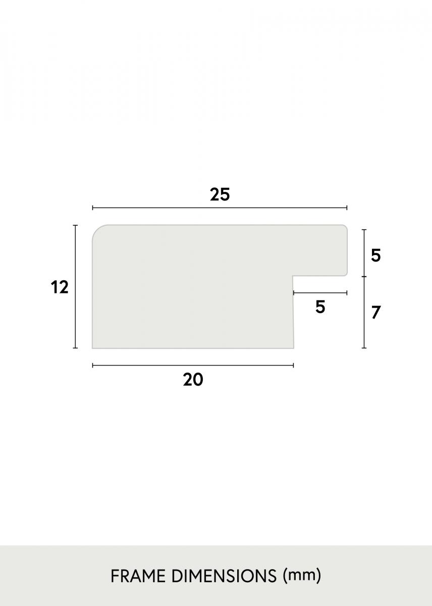 Ramme Trendline Akrylglas Sort 70x90 cm