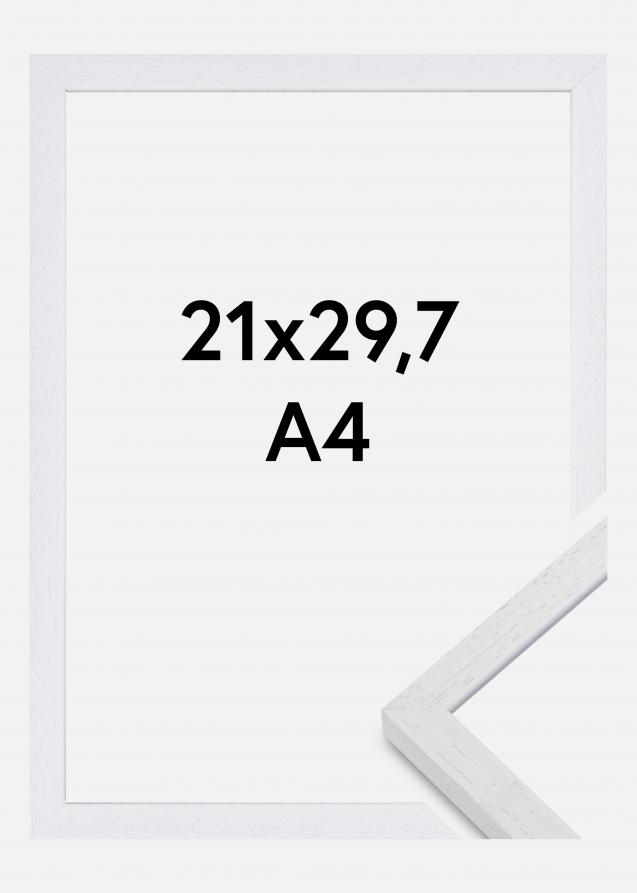 Ramme Glendale Mat antirefleksglas Hvid 21x29,7 cm (A4)