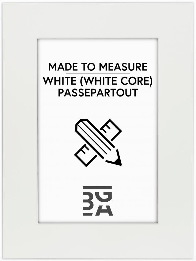 Passepartout Hvid (Hvid kerne) - Bestilt efter mål