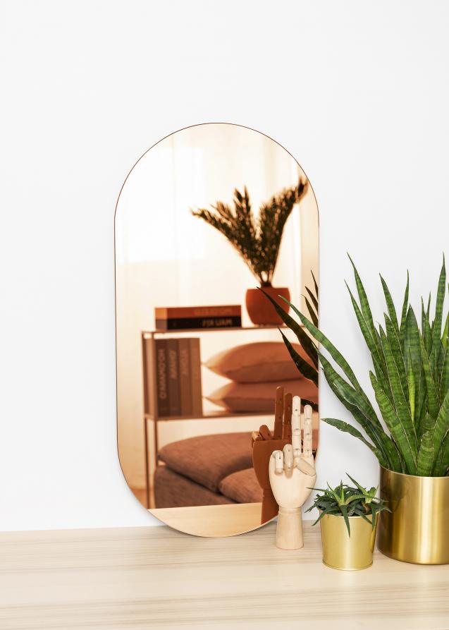 KAILA Spejl Oval Rose Gold 35x70 cm