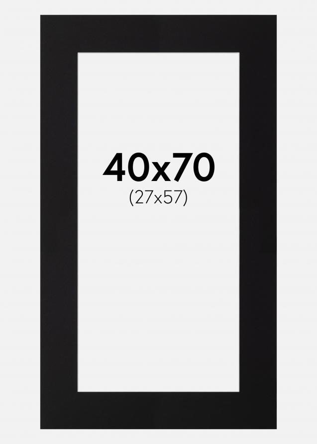 Passepartout Sort Standard (Hvid Kerne) 40x70 cm (27x57)