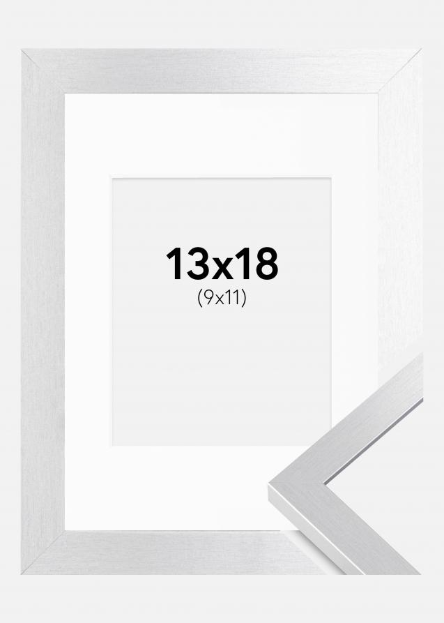 Ramme Selection Sølv 13x18 cm - Passepartout Hvid 10x12 cm