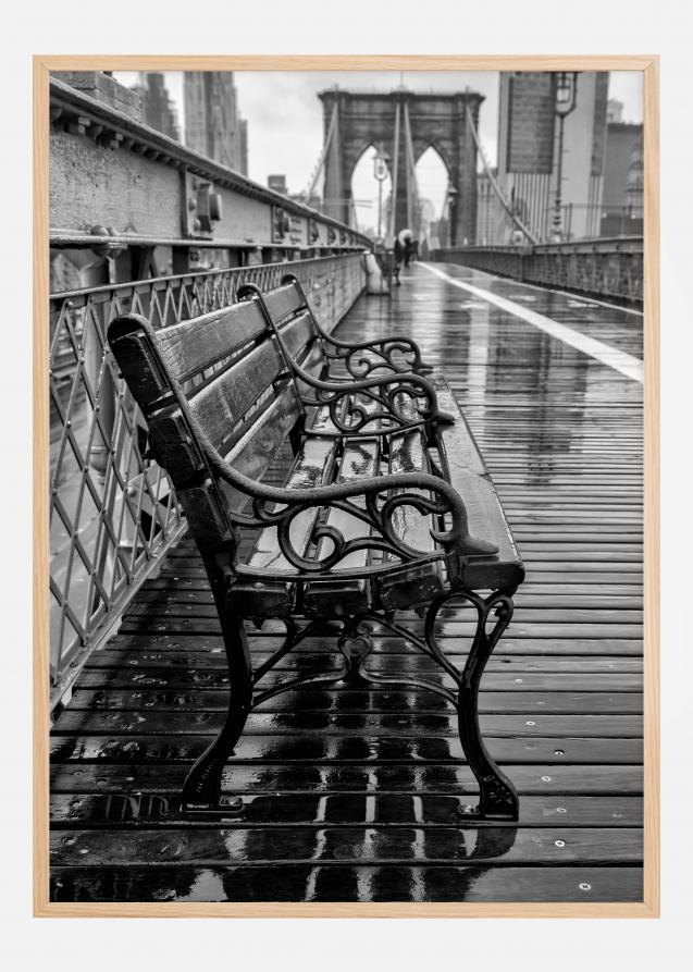 Rainy day on the bridge Plakat