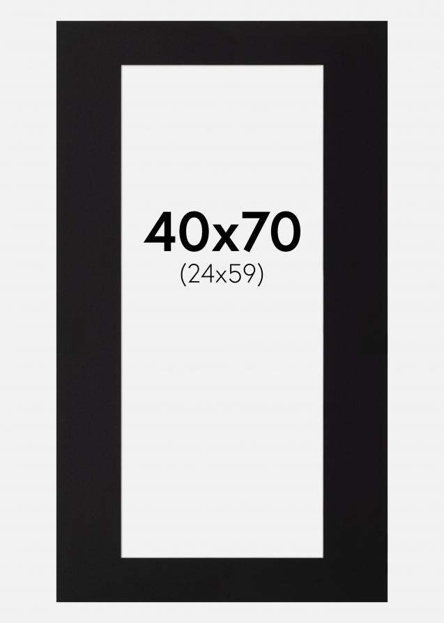 Passepartout Sort Standard (Hvid Kerne) 40x70 cm (24x59)