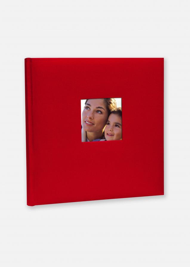 Zep Cotton Fotoalbum rød - 24x24 cm (40 Hvide sider / 20 blade)