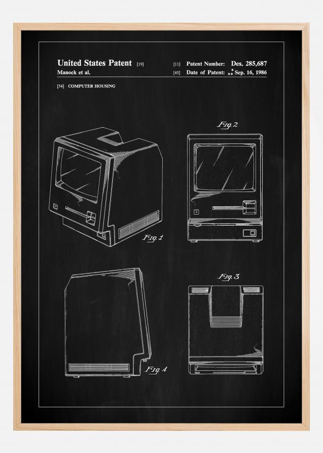 Patent Print - First Macintosh - Black Plakat