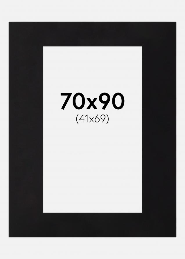 Passepartout Sort Standard (Hvid Kerne) 50x80 (41x69)