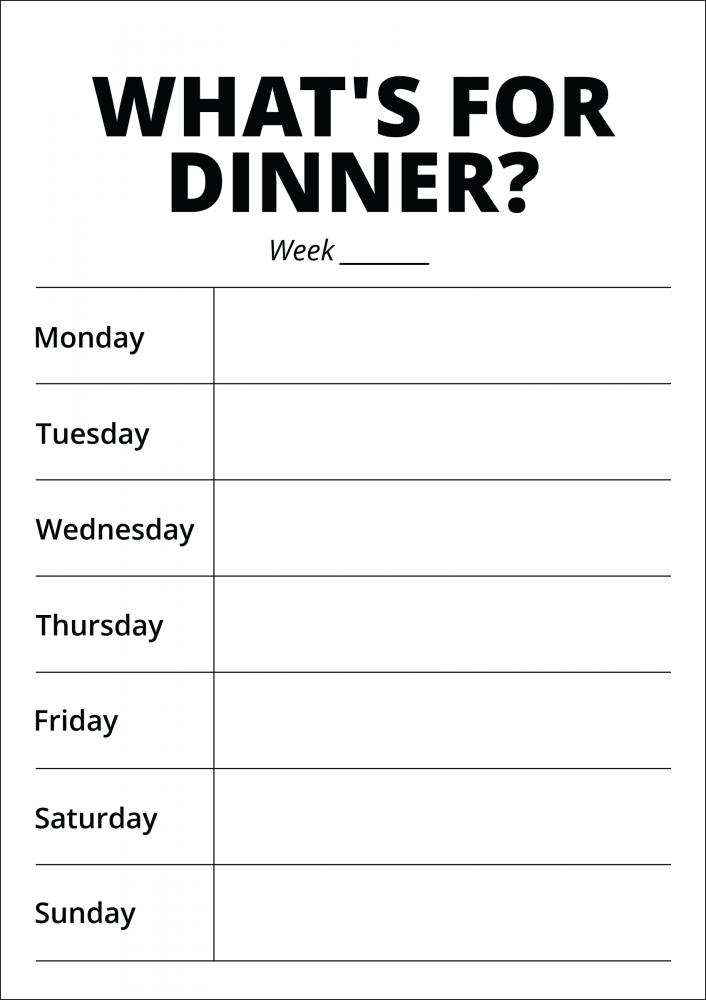 Whats For Dinner II - White Plakat