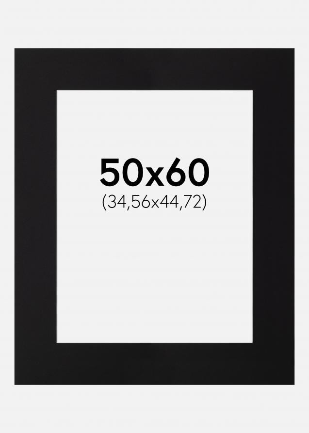 Passepartout Sort Standard (Hvid Kerne) 50x60 cm (34,56x44,72)