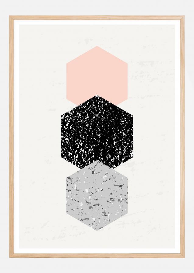 Abstract Hexagons Plakat