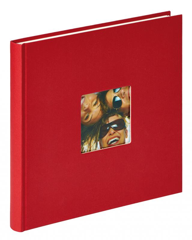 Fun Album rød - 26x25 cm (40 Hvide sider / 20 blade)