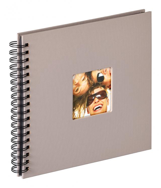 Fun Spiralalbum Grå - 26x25 cm (40 Sorte sider / 20 blade)