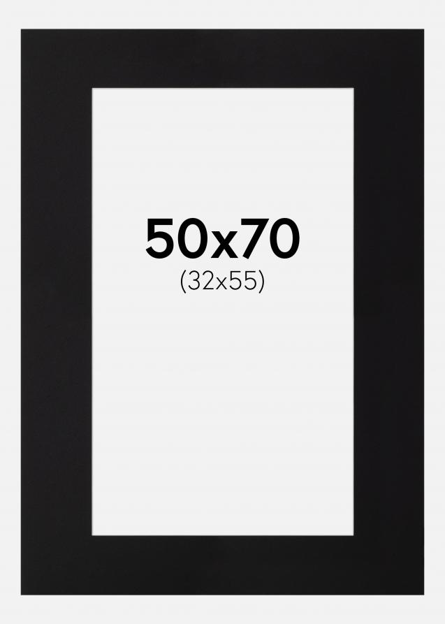 Passepartout Sort Standard (Hvid Kerne) 50x70 cm (32x55)