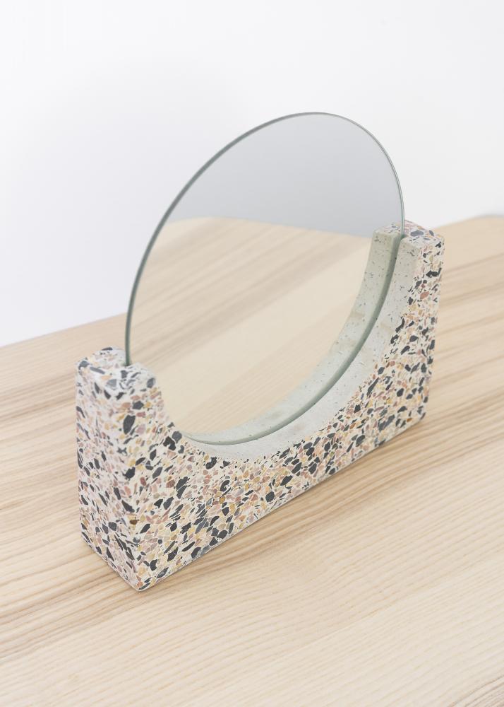 Bordspejl Terrazzo Hvid 17 cm 