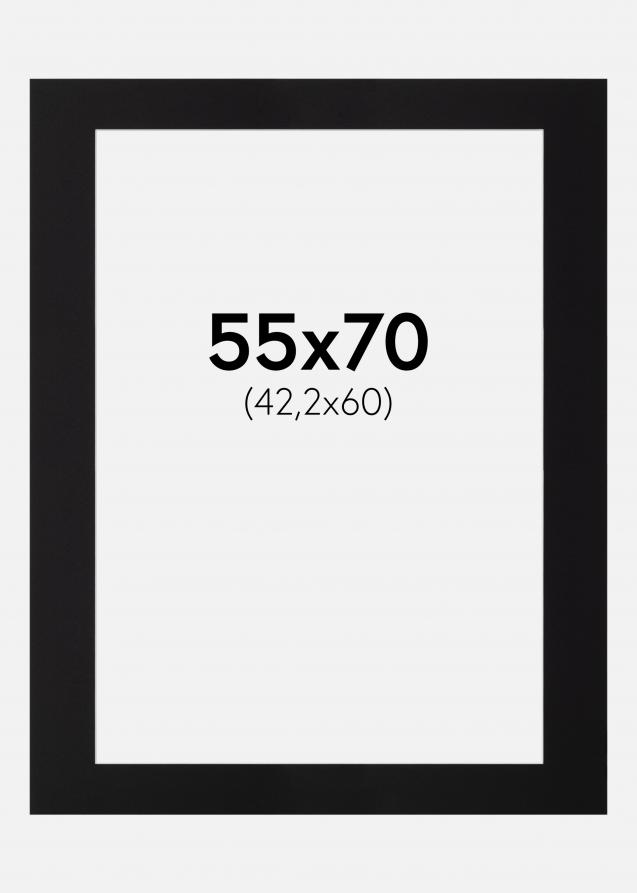 Passepartout Sort Standard (Hvid Kerne) 55x70 cm (42,2x60)