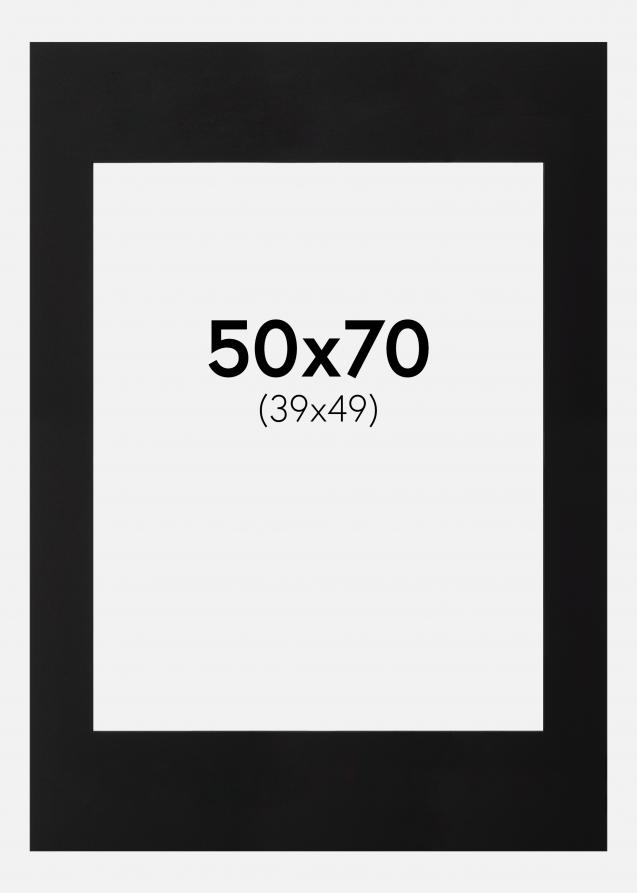 Passepartout Sort (Sort kerne) 50x70 cm (39x49)