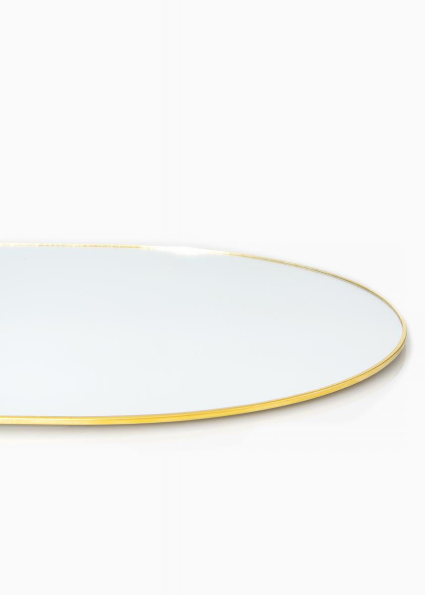 KAILA Oval Mirror - Thin Brass 35x80 cm