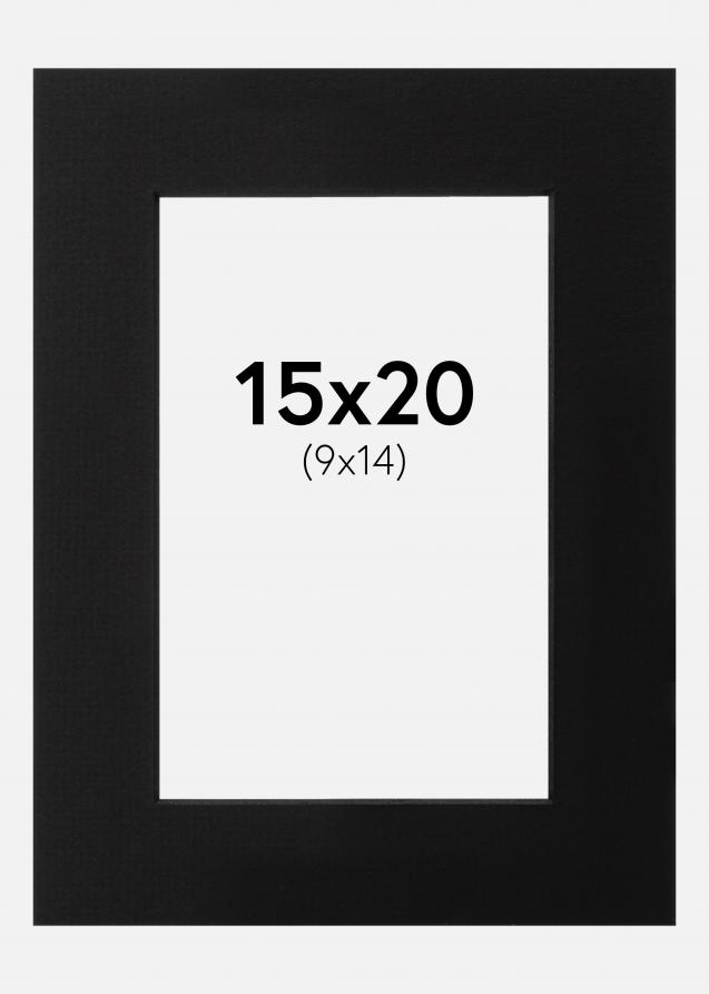 Passepartout Sort (Sort kerne) 15x20 cm (9x14)