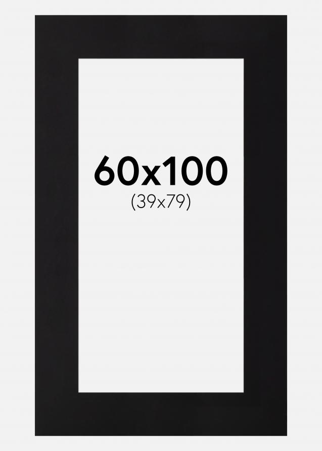 Passepartout Sort Standard (Hvid Kerne) 60x100 cm (39x79)