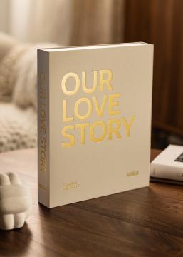 KAILA OUR LOVE STORY Creme - Coffee Table Photo Album (60 Sorte Sidere)