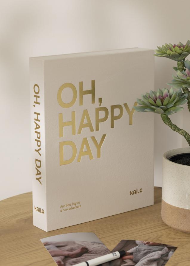 KAILA OH HAPPY DAY Creme - Coffee Table Photo Album (60 Sorte Sidere)
