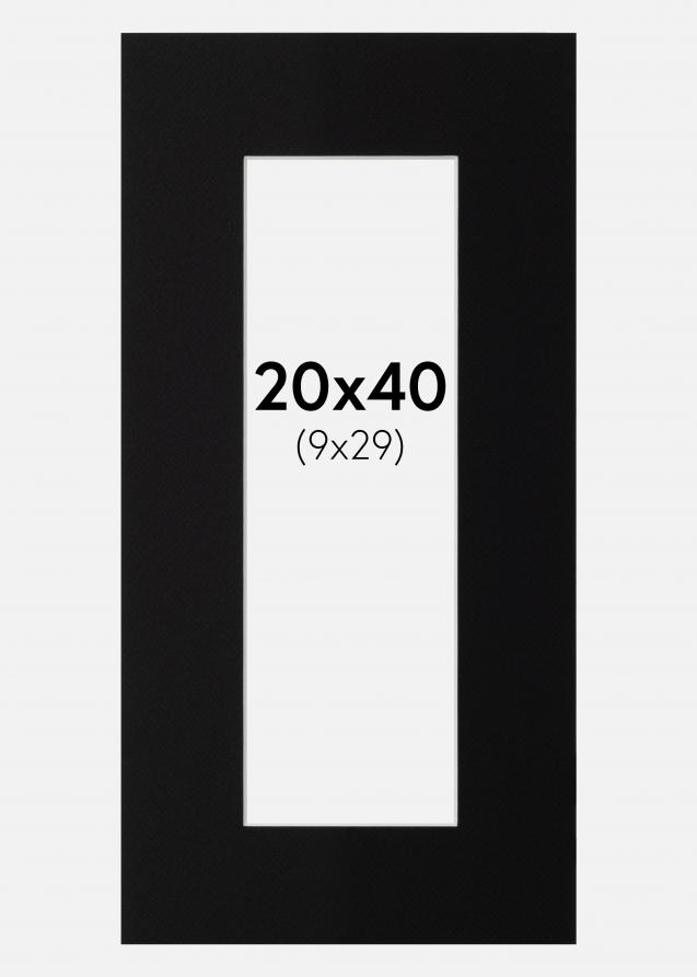 Passepartout Canson Sort (Hvid kerne) 20x40 cm (9x29)