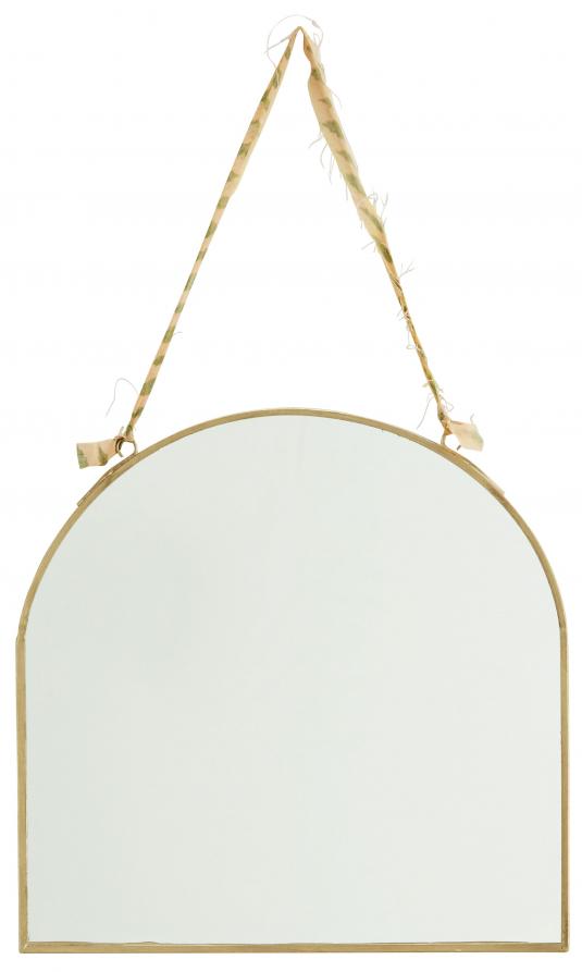 Spejl Halv Oval Messing 23x23 cm