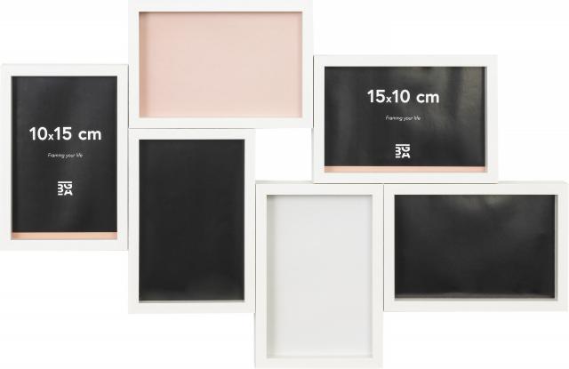 Modern Living Collageramme Hvid - 6 Billeder