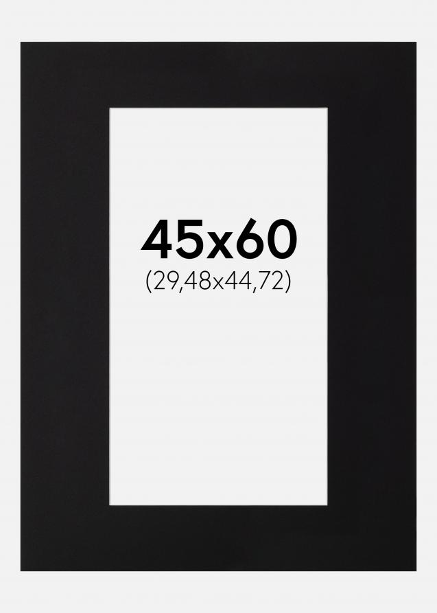Passepartout Sort Standard (Hvid Kerne) 45x60 cm (29,48x44,72)