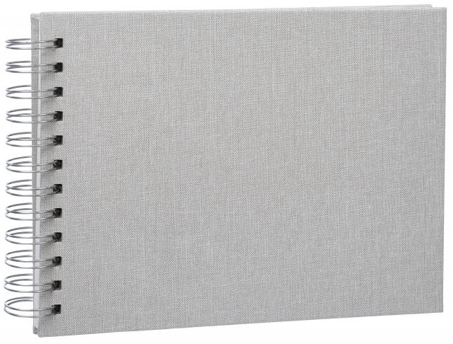 Base Line Canvas Wire-O Beige 23x17 cm (40 Hvide sider / 20 Ark)