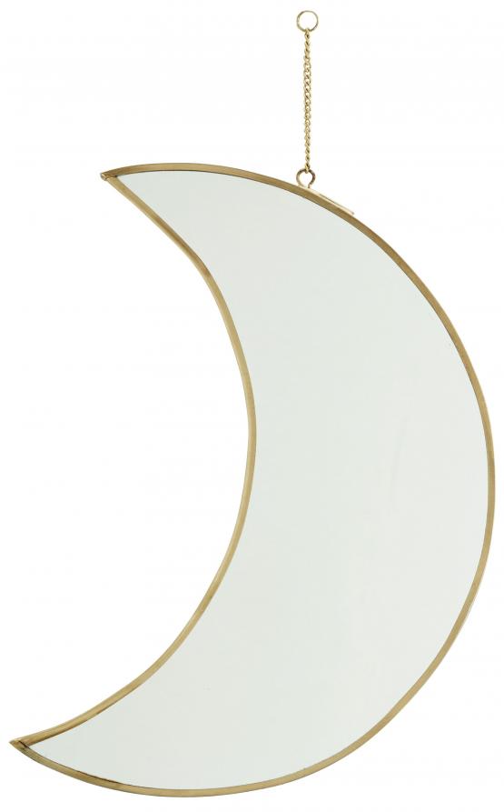 Spejl Måne Stor Messing 30 cm