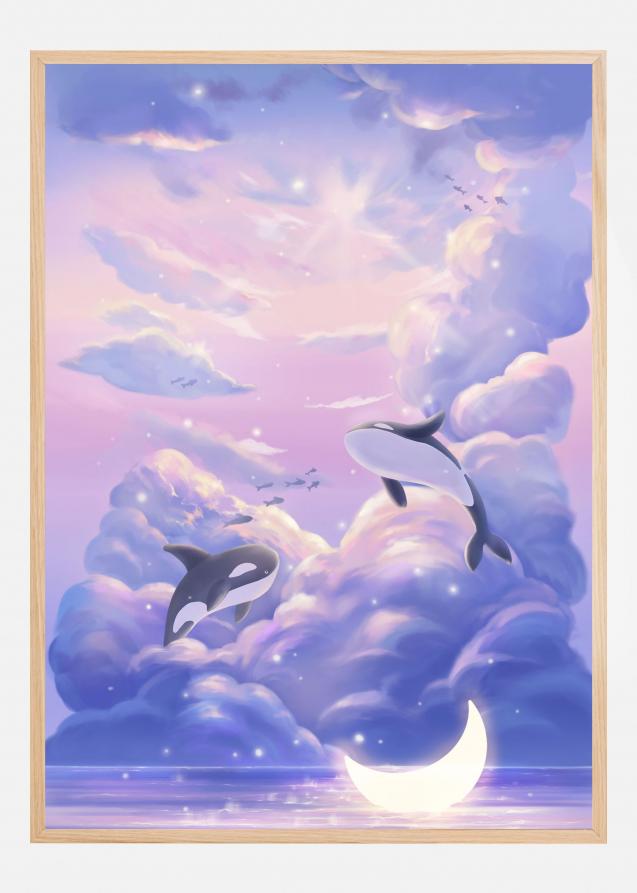 Fantasy Beautiful Whale Plakat