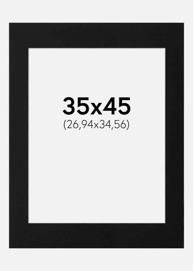 Passepartout Sort Standard (Hvid Kerne) 35x45 cm (26,94x34,56)