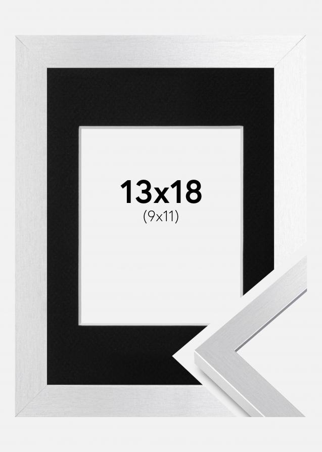 Ramme Selection Sølv 13x18 cm - Passepartout Sort 10x12 cm