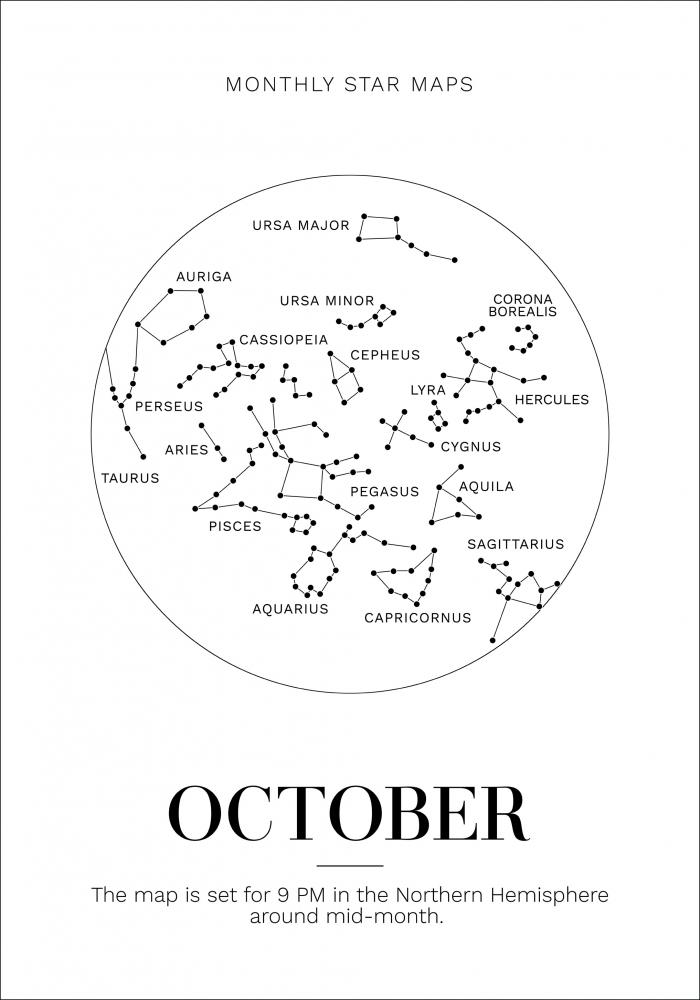 Monthly star October Plakat