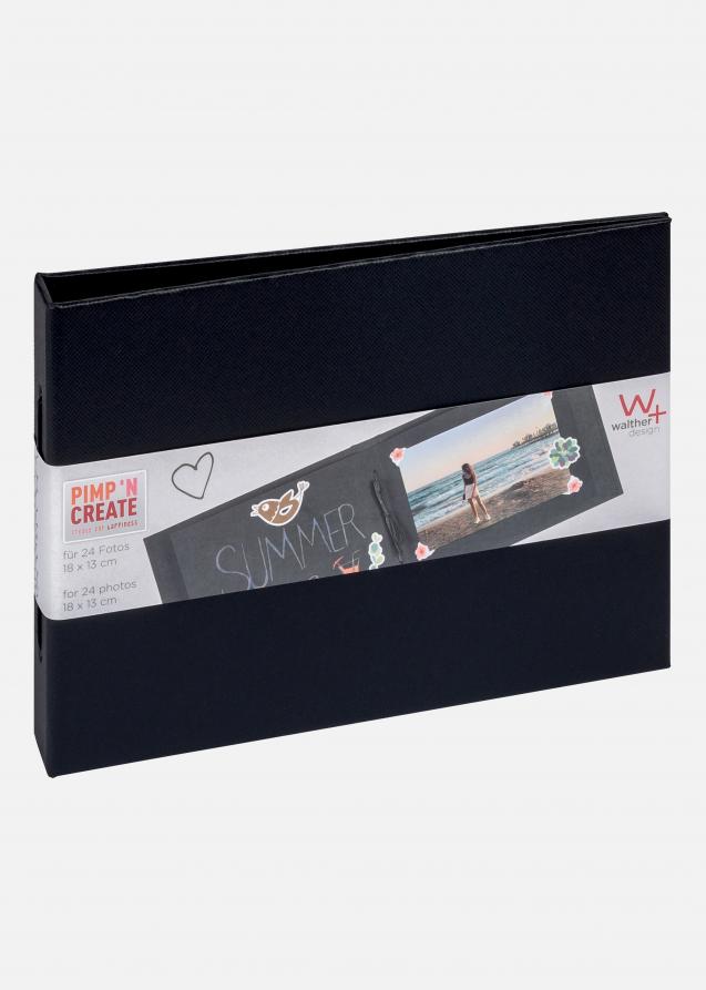 Pac Mini Album Sort - 15,5x11 cm (12 Sorte sider / 6 ark)