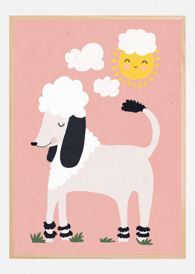 Happy Poodle Plakat