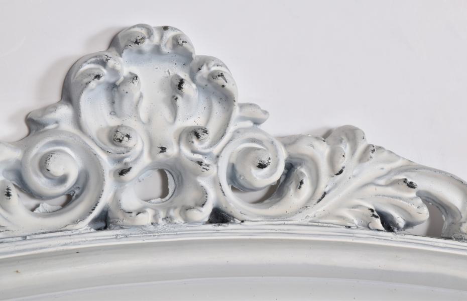 Spejl Amarone Over Mantel Distressed Hvid 91x119 cm