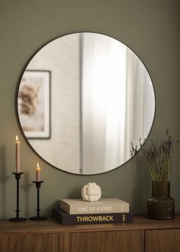 KAILA Round Mirror - Thin Black 80 cm 