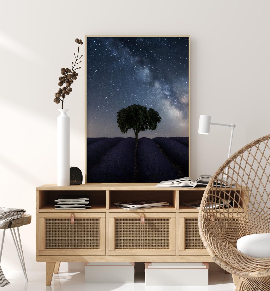 Tree And Milky Way Plakat